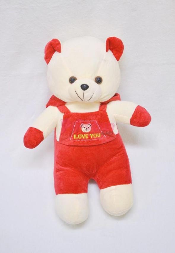 Hình ảnh Gấu bông Teddy nón rời - Màu đỏ Pipopun size 53cm - P02075001600390