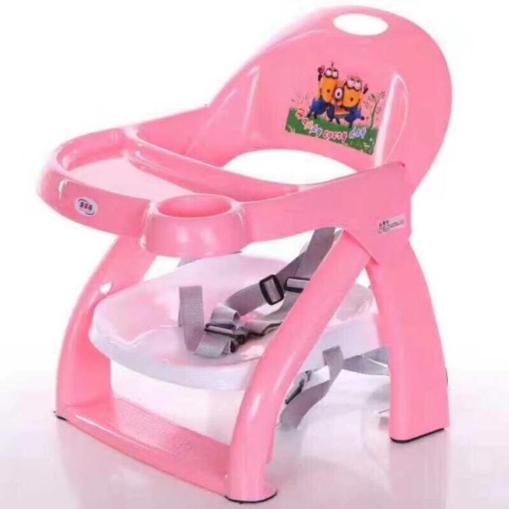 Ghế ngồi tập ăn dặm gấp gọn cho bé (Hồng)