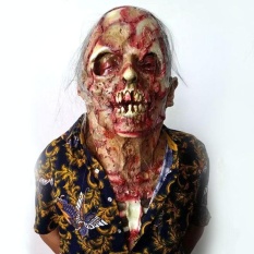 Hóa trang cho halloween-con Kinh Dị Halloween Hoành Hành Thây Ma Quỷ Đầu Lâu Headgears Mặt Nạ Trang Trí Đạo Chích Cao Su-quốc tế