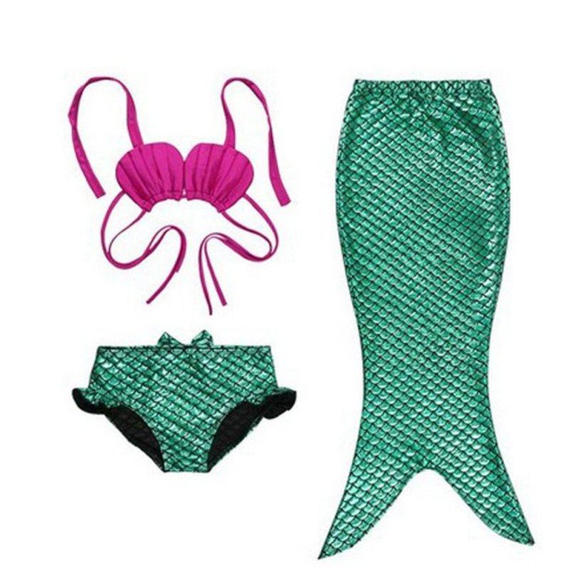 Nơi bán Hanyu Girl Kids Mermaid Swimming Swimmable Brief Mermaid Tail
Swimwear Children Bikini Set Bathing Suit Swimsuit Beach Wear Baby
Swimming Costume(Rose red,green) - intl