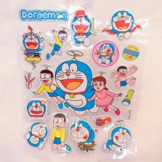 Hình dán – Happy Sticker Doremon và Nobita , Xuka chong chóng bay kim tuyến nổi ngộ nghĩnh , đáng yêu – 16STKDO0454
