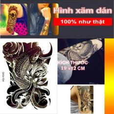 Chỗ nào bán Hình xăm dán kích cỡ lớn cá chép đôi