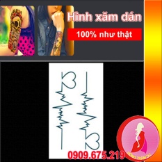 Hình xăm dán tattoo cao cấp – nghệ thuật cho nam nữ – nhịp đập trái tim