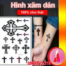 Hình xăm dán tattoo cao cấp – nghệ thuật cho nam nữ – thập giá
