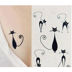 Hình Xăm Dán Tattoo Mèo 1