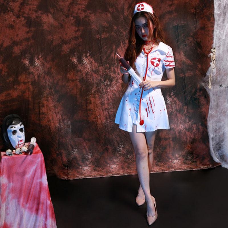 Косплей медсестра. Образ медсестры на Хэллоуин. Костюм медсестры на Хэллоуин. Окровавленная медсестра. Костюм кровавой медсестры.