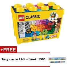 Hộp Lego Classic 10698 Thùng gạch lớn sáng tạo (790 chi tiết) + Tặng combo 2 bút + thướt LEGO