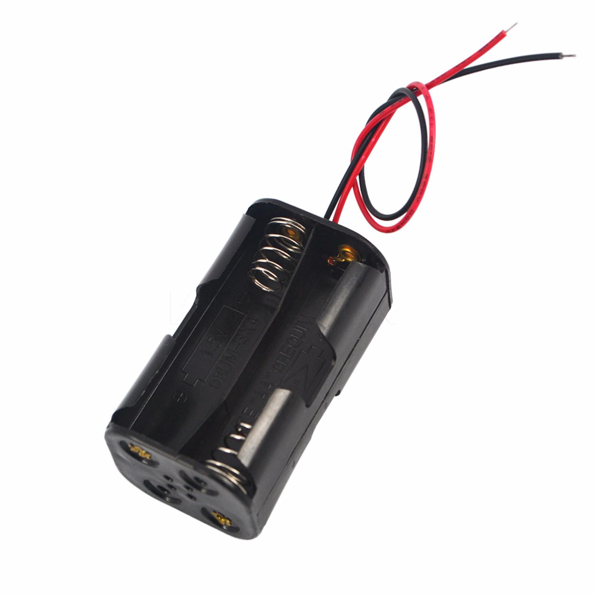 Khay ghép 4 pin tiểu AA 1.5V (ra 6V) có dây điện (TX064) - Luân Air Models