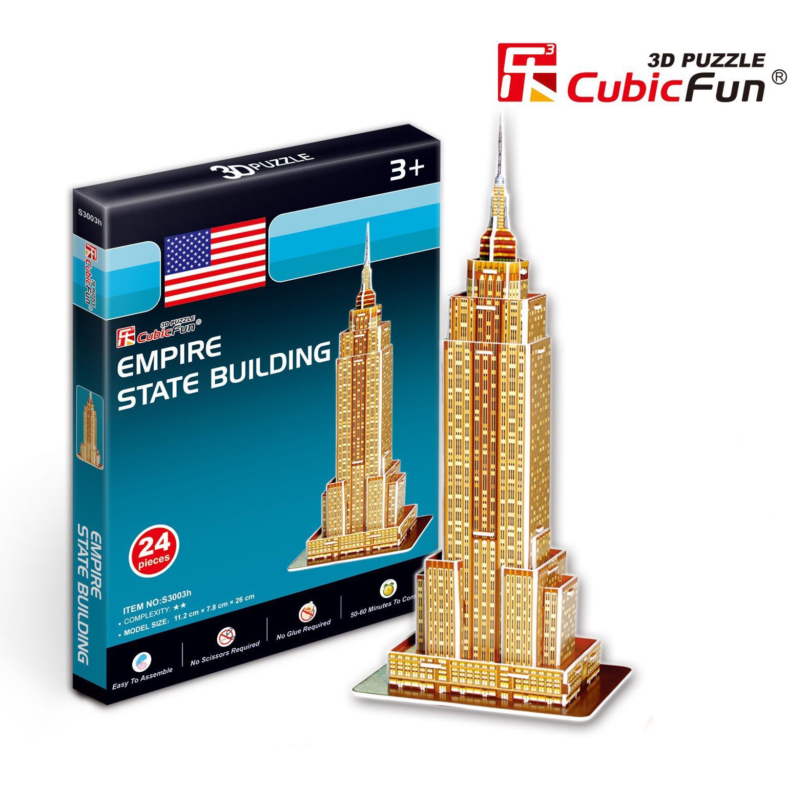 Mô hình lắp ghép trí tuệ 3D Cubic Fun - Tòa nhà Empire States Mỹ