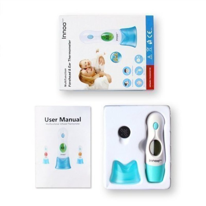 Nhiệt kế đo tai và thái dương đa năng (Xanh trắng) bán chạy