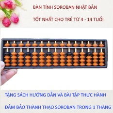 phương pháp soroban giá rẻ 15 cột màu vàng nhựa cao cấp có sách hướng dẫn soroban và bài tập thực hành