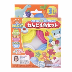 Set Bột nặn Nendo Nhật Bản 4 màu cơ bản 280gr chính hãng an toàn cho bé