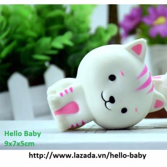Squishy - Con mèo (Trắng) (9x7x5cm) / Hello Baby  
