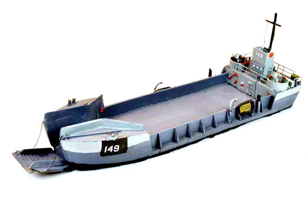 Tàu chiến mô hình lắp ráp - 1/125 LCT Ship (Landing Craft Tank) - LINDBERG/HAWK