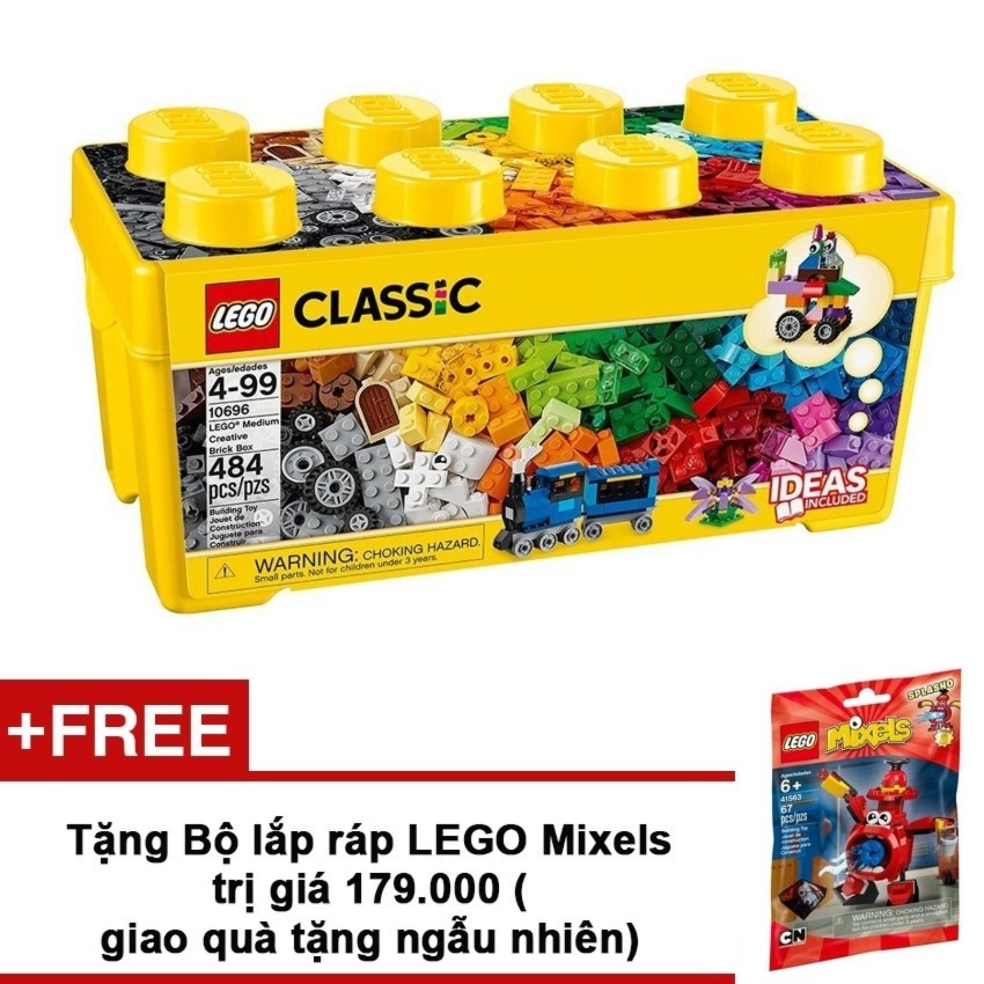 Thùng gạch Lego Classic Sáng Tạo 10696 484 chi tiết + Tặng bộ lắp ráp LEGO ngẫu nhiên trị giá...
