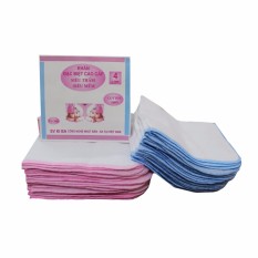 Túi 10 khăn sữa KiBa 4 lớp 100% cotton (Kích thước 26 x 32 cm)