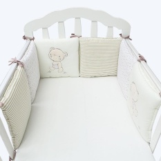 vishine mall- Comfortable Baby Bedding Supplies 6Pcs/Set Baby Crib Bed Bumper Cushion Fence Cover Cotton Baby Protector Safety – intl