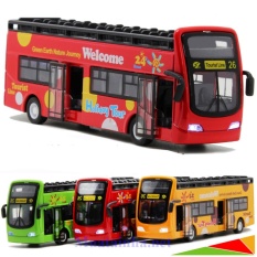 Xe bus mui trần mô hình sắt chạy đà