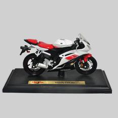 XE MÔ HÌNH TỈ LỆ 1/18 – MOTO YAMAHA YZF-R6 – 11CM – TRẮNG ĐỎ