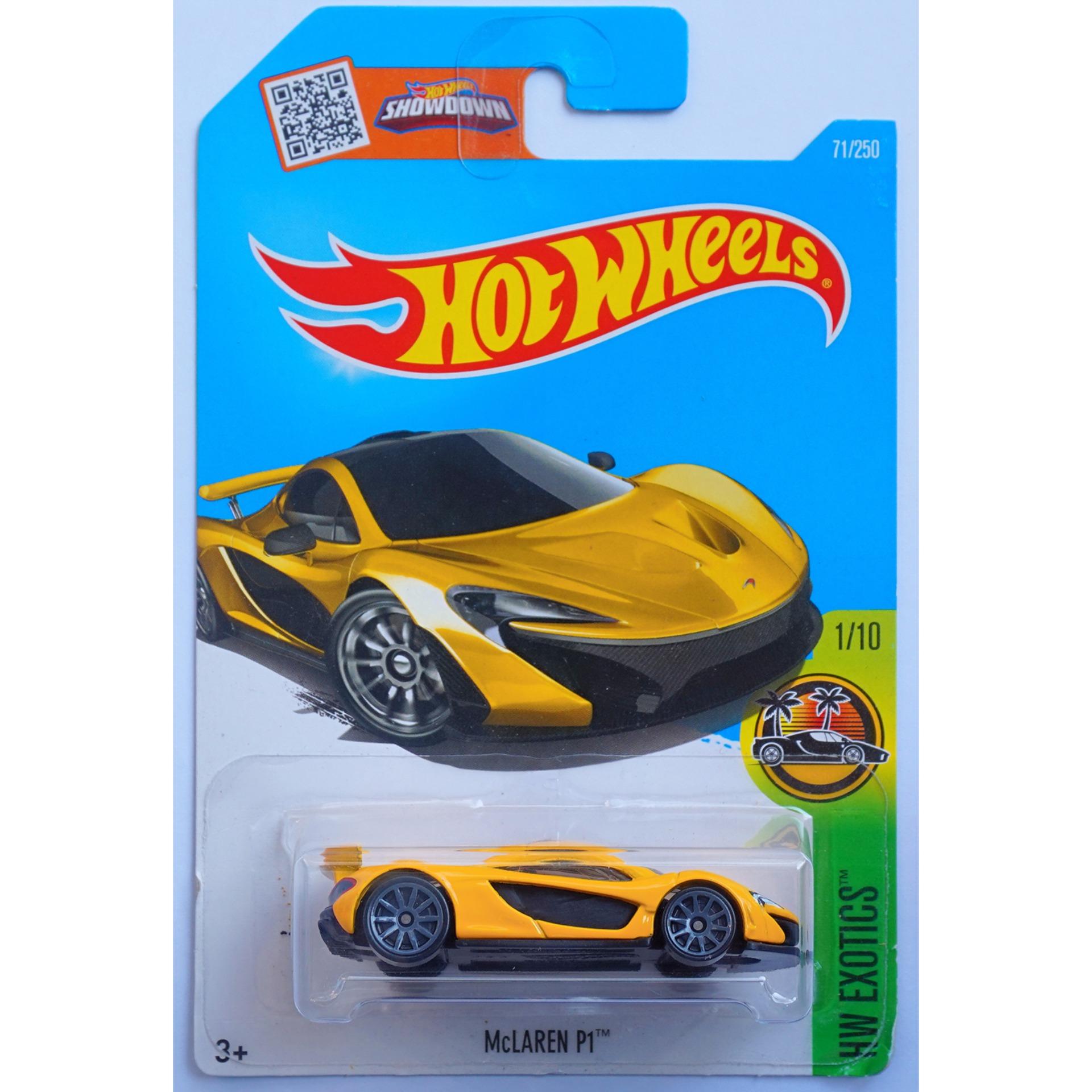 Xe ô tô mô hình tỉ lệ 1:64 Hot Wheels McLaren P1 Hw Exotics 71/250 ( Vàng )