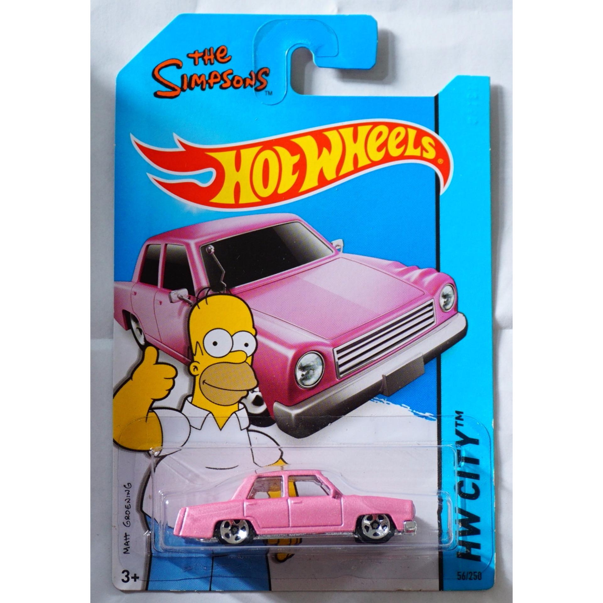Xe ô tô mô hình tỉ lệ 1:64 Hot Wheels The Simpsons 56/250 (Hồng)