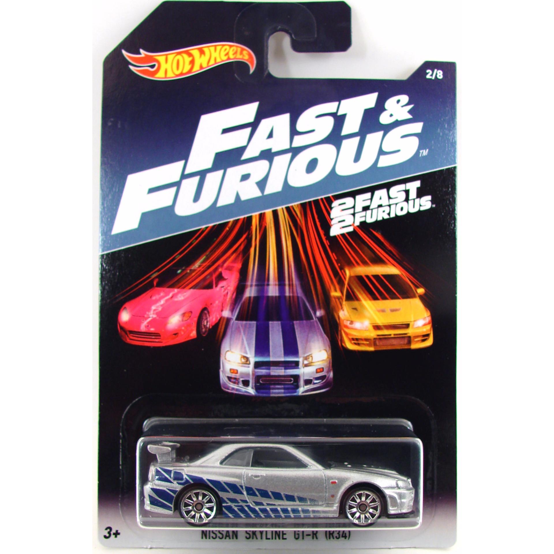 Xe ô tô mô hình tỉ lệ 1:64 Hot Wheels Fast & Furious Nissan Skyline GT-R (R34) - ( Màu...