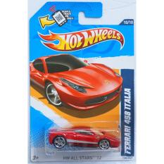 Xe ô tô mô hình tỉ lệ 1:64 Hot Wheels Ferrari 458 Italia 130/247 ( Màu Đỏ )