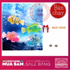 (xem video)Đồ chơi cá tự bơi trong nước Robo Fish (giao màu ngẫu nhiên) +tặng 2 viên pin