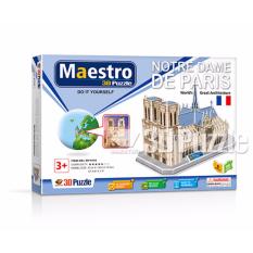 Xếp hình giấy 3D Nhà Thờ Đức Bà Paris