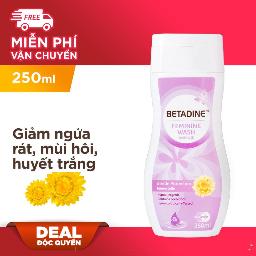 Dung dịch vệ sinh phụ nữ Betadine Gentle Protection - chai 250ml