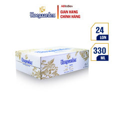 Thùng 24 lon bia Hoegaarden White (330ml/lon) – Dòng Bia Lúa Mì Xuất Xứ Từ Bỉ