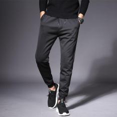 Quần Jogger Thể Thao Nam Bo Ống Hàn Quốc (Đen)