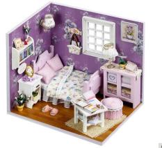 Đồ chơi mô hình nhà gỗ diy Cute Room H-001(Tặng Mica Che Bụi + Keo )