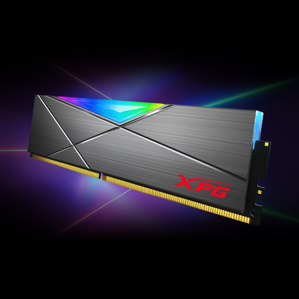 Ram Adata D50 DDR4 XPG SPECTRIX RGB 8GB Bus 3200MHz WHITE/GREY - Hàng Chính hãng