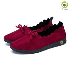 Giày slip on vải da lộn đế cao su dẻo kiểu dễ thương phong cách vintage, giày công sở nữ mùa hè thoáng khí và êm chân, giày nữ sinh mặc đồng phục đẹp, giày lười nhẹ êm chân 350