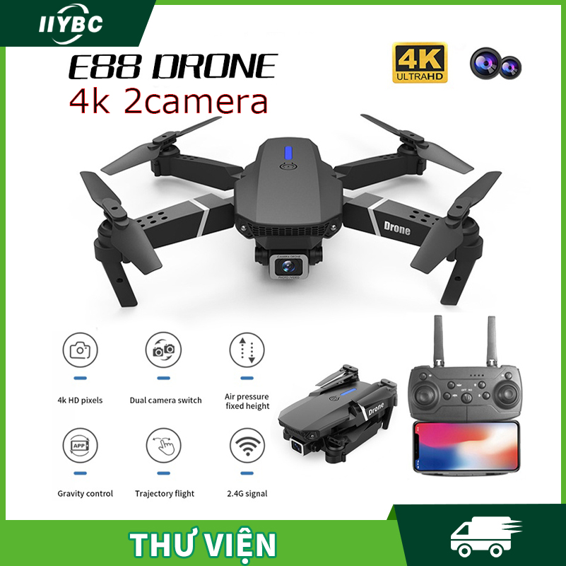 Bán Flycam E88 Pro 4k 2cameramáy Bay điểu Khiển Từ Xa 4 Cánh Flycam E88 Pro Fly Cam Giá Rẻ