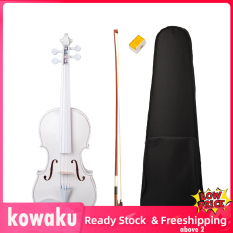 Hàng Có Sẵn Kowaku 4/4 Cây Phong Gỗ Đàn Violin Trắng Mộc Có Vỏ Nơ Nhựa Thông Dành Cho Người Mới Bắt Đầu