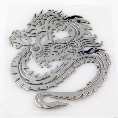 Miếng dán logo kim loại Niken hình rồng 3D tinh xảo