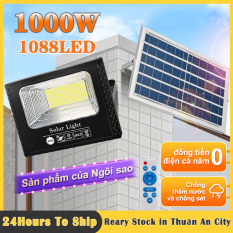 Witkey 1000W đèn led năng lượng mặt trời IP67 không thấm nước solar light 0 hóa đơn tiền điện với điều khiển từ xa Đèn Năng Lượng Mặt Trời đèn led năng lượng mặt trời ngoài sân sân dây dài 5m