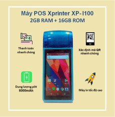 Máy POS in hóa đơn cầm tay Xprinter XP-I100 2Gb RAM + 16Gb ROM