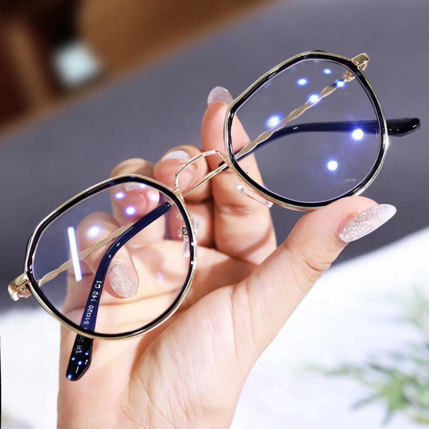 Mắt kính chống ánh sáng xanh Hàn Quốc EYEGLOW gọng kính thời trang dành cho nữ phiên bản đặc biệt cực hot