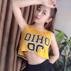 Áo ba lỗ from croptop phối in kiểu thể thao