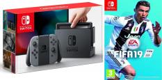 Máy Chơi Game Nintendo Switch With Gray Joy-Con + FIFA 19