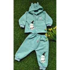 Bộ Quần Áo Nỉ Bông Có Mũ / Nhiều Màu Cho Bé 3-10Kg