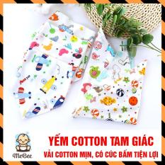 Combo 10 Khăn Yếm Tam Giác 100%Cotton Có Cúc Bấm Cho Bé SHOPMEBEE