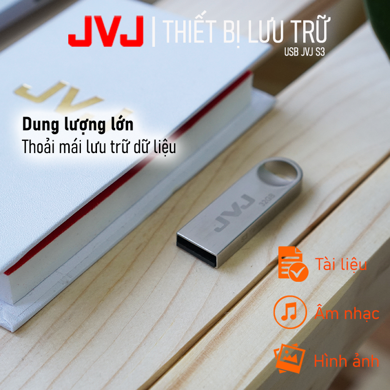 USB 64Gb 32Gb 16Gb 8Gb 4Gb JVJ S3 siêu nhỏ vỏ kim loại - USB 2.0, tốc độ cao siêu...