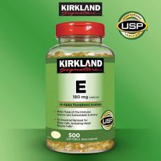 Viên uống bổ sung Vitamin E 180mg 400 IU, 500 viên Kirkland Signature.