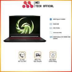 [Freeship] Laptop Gaming MSI Bravo 15 B5DD 276VN/ AMD Ryzen 5-5600H/ RAM 8GB/ 512GB SSD/ AMD RX 5500M 4GB GDDR6/ 15.6inch FHD/ Win 11/ 1Yr -MEI Tech Official- MEI18 Hàng Chính Hãng, Thiết Kế Mỏng Nhẹ, Cấu Hình Ổn Định Dùng Cho Văn Phòng, Thiết Kế Đồ Họa,