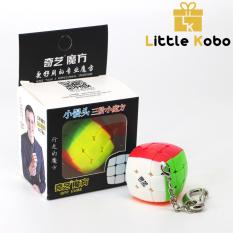 Móc Khóa Rubik 3×3 Stickerless Qiyi Cube Rubik 3 Tầng