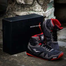 Giày boxing Everlast Michelin PIVT Low – Xám/Đỏ